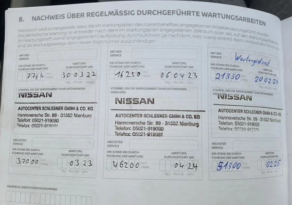 Nissan Leaf cena 79500 przebieg: 22000, rok produkcji 2021 z Leszno małe 254